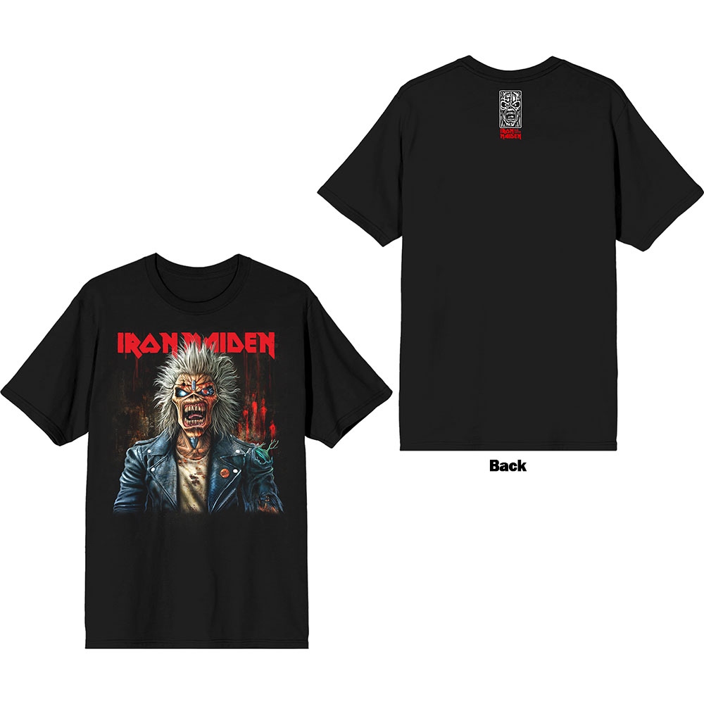 Iron Maiden - Est. 1975 Eddie Scream Portrait Heren T-shirt - Zwart